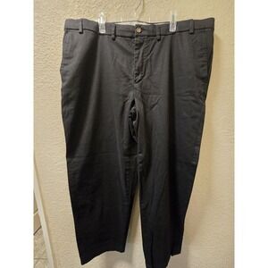 George Men's Black Dress Straight Pants Size 44X30 Cotton & polyester